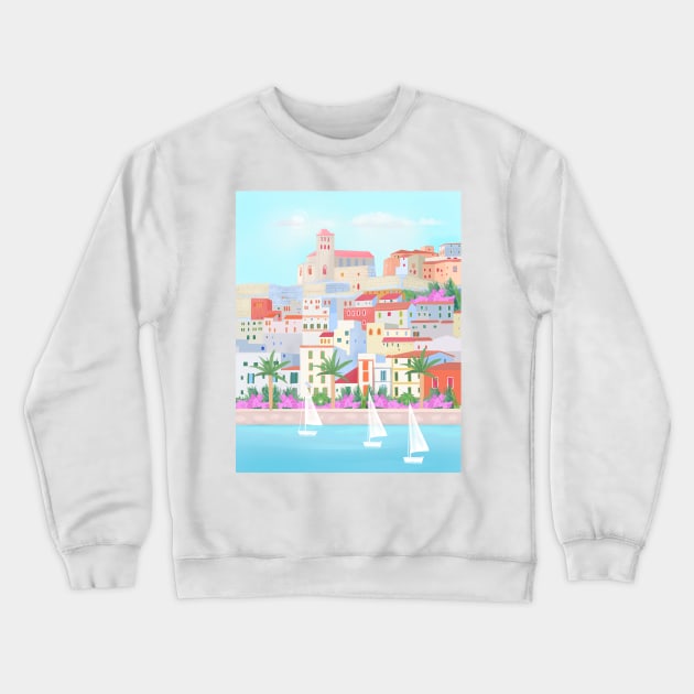 Ibiza island, Spain Crewneck Sweatshirt by Petras